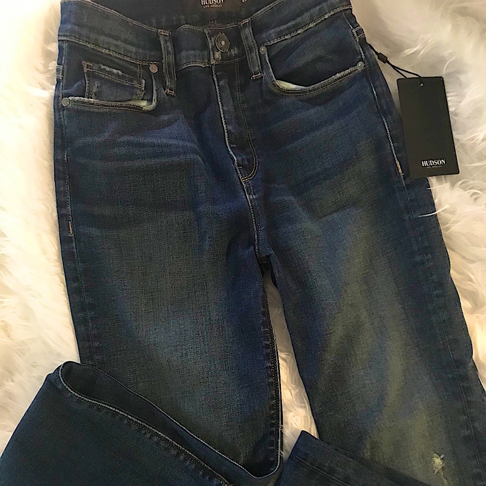 Hudson Jean Holly HiRise Skinny Ankle Distressed